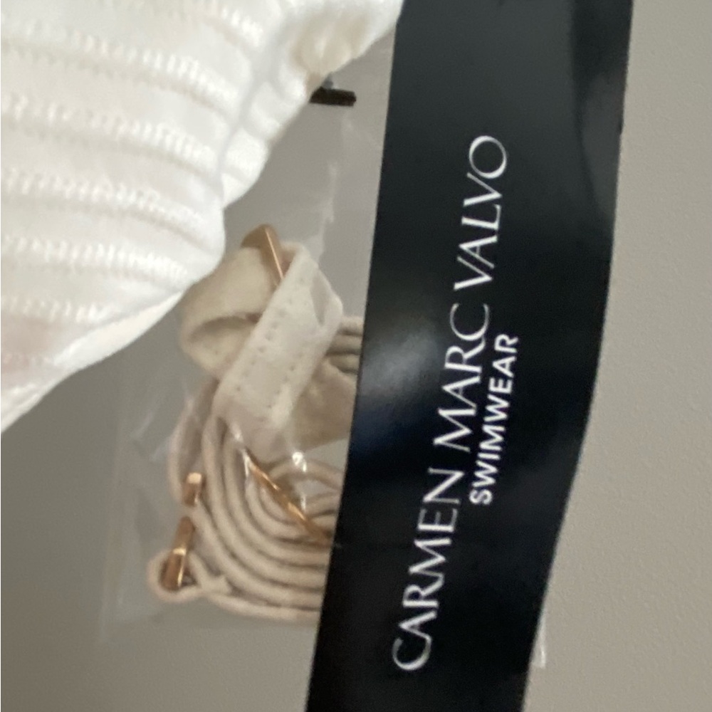 NWT Carmen Marc Valvo Ivory Swimwear - Picture 3 of 8